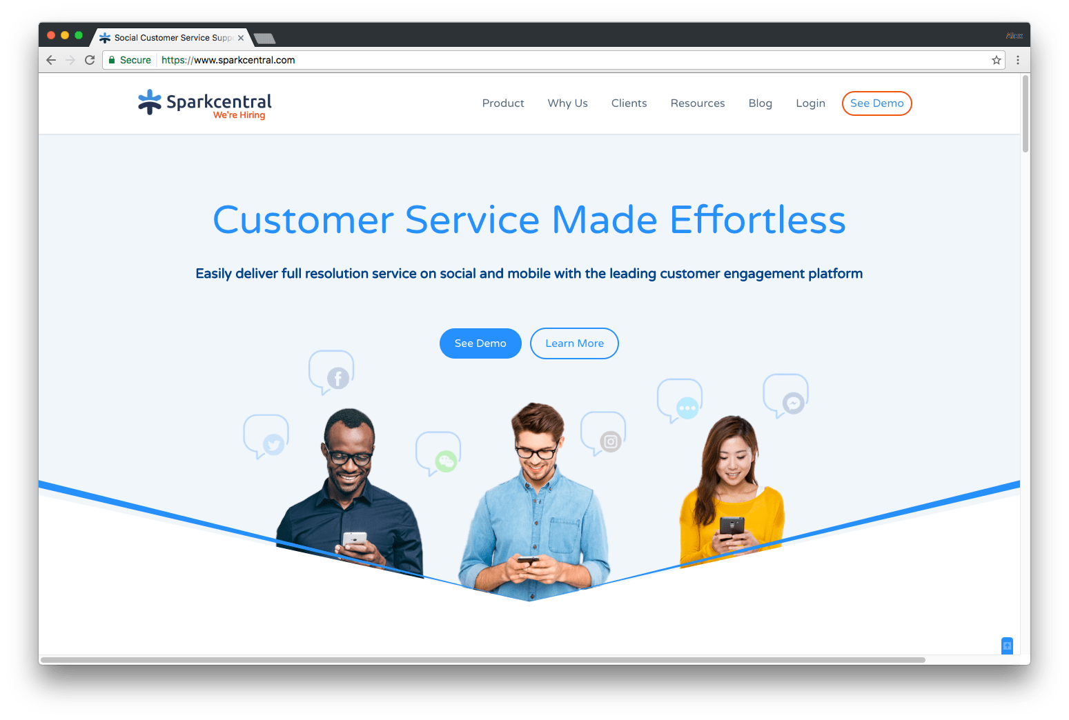 Social media customer service helper: Sparkcentral